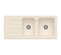Villeroy & Boch Architectura évier encastrable 338002FU avec garniture de vidage et actionnement excentrique, ivoire