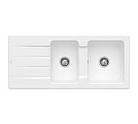 Villeroy & Boch Architectura évier encastrable 338002RW avec garniture de vidage et actionnement excentrique, Stone White