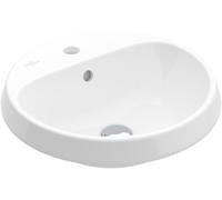 Lavabo encastré Villeroy & Boch Architectura 5A654601 450 x 450 x 170 mm, Blanc alpin, sans trop-plein, dessous non émaillé