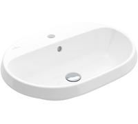 Villeroy und Boch Architectura vasque à encastrer 5A666001 60x45cm, ovale, avec trou pour robinetterie, avec trop-plein, blanc