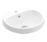 Villeroy & Boch Architectura Lavabo encastré - 450 x 450 x 170 mm - Blanc Alpin CeramicPlus - avec trop-plein - non poli 5a6545r1