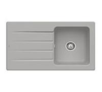 Villeroy & Boch Architectura MetalRim évier encastré 335001KD avec jeu de déchets et fonctionnement manuel, fossile