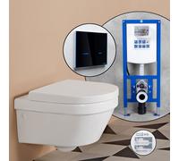 Villeroy & Boch Architectura Pack complet Cuvette suspendue et bâti-support neeos,, 4694HR01+16746BM#SET,