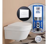 Villeroy & Boch Architectura Pack complet Cuvette suspendue et bâti-support neeos,, 4694HRR1+16601WH#SET,