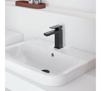 Mitigeur lavabo VILLEROY ET BOCH Architectura Square avec tirette Matt Black