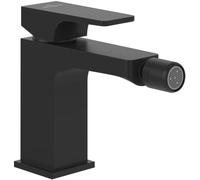 Villeroy & Boch Architectura Square Robinet de bidet à levier unique avec tirette et cartouche en céramique, mitigeur de bidet économe en eau, hauteur du bec 100 mm, carré, noir mat