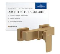 Villeroy & Boch Architectura Square Robinet de douche, mitigeur monocommande avec cartouche céramique, pour installation apparente, anti-retour, carré - Or brossé