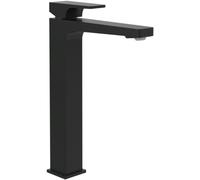 Villeroy & Boch Architectura Square Robinet de lavabo surélevé avec bonde Push Open - Économe en eau - Hauteur du bec : 258 mm - Carré - Noir mat