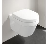 Villeroy & Boch Architectura WC à fond creux Compact, DirectFlush, suspendu, 350x480mm, blanc, 4687R001, Couleur: Blanc