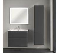 Villeroy & Boch Armoire haute Finero C53201FP 404 x 1546 x 352 mm, Glossy Grey , arrêt à droite
