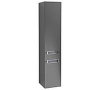 Villeroy & Boch armoire Subway 2.0 A70800PD 35x165x37cm, droite, poignée argent mat, laqué noir mat