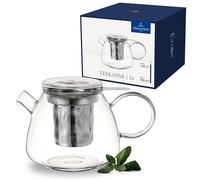 Villeroy & Boch - Artesano Hot&Cold Beverages théière, transparente, résistant au lave-vaisselle/four à micro-ondes, cafetière pour boissons chaudes/froides, récipient 1 litre, verre borosilicate