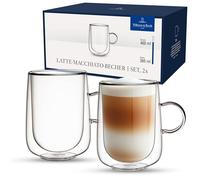 Villeroy & Boch - Artesano Hot&Cold Beverages verre à latte macchiato, verres à double paroi pour boissons froides et chaudes, verre borosilicate, résistant au lave-vaisselle et au four à micro-ondes