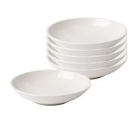 Villeroy & Boch Artesano Original Lot de 6 bols à pâtes, assiettes creuses pour plats à pâtes ou soupes, en porcelaine de qualité supérieure, blanc, 23,5 cm