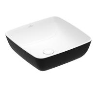 Villeroy & Boch Artis Lavabo à poser carré 41x41x12.5cm sans trou pour robinetterie sans trop plein coal black 417841bct8