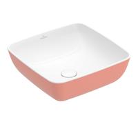 Villeroy & Boch Artis Lavabo à poser carré 41x41x12.5cm sans trou pour robinetterie sans trop plein powder 417841bct0