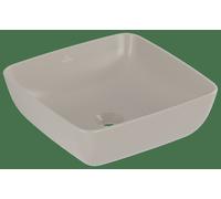 Villeroy & Boch Artis, lavabo à poser, carré, sans trop-plein, 410x410mm, 417841AM, Couleur: Almond, CeramicPlus