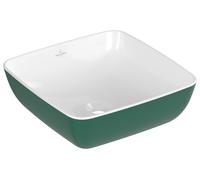 Villeroy & Boch Artis, lavabo à poser, carré, sans trop-plein, 410x410mm, 417841BCS7, Couleur: Forêt