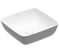 Villeroy & Boch Artis, lavabo à poser, carré, sans trop-plein, 410x410mm, 417841BCT7, Couleur: Linge de maison français