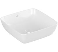 Villeroy & Boch Artis vasque à poser 417841RW 41x41cm, sans trou pour robinetterie, sans trop-plein, Stone White C-plus
