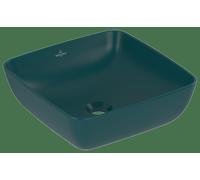 Villeroy & Boch Artis, lavabo à poser, carré, sans trop-plein, 410x410mm, 417841TE, Couleur: Teal CeramicPlus