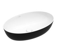 Villeroy & Boch Artis lave-mains à poser - ovale 61x41x12.5cm - sans trou de robinet sans trop-plein coal black 419861bct8