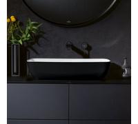 Villeroy & Boch Artis vasque à poser 417258BCT8 58x38cm, sans trou pour robinetterie, sans trop-plein, Coal Black
