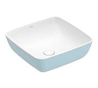 Villeroy & Boch Artis vasque à poser 417841BCW0 41x41cm, sans trou pour robinetterie, sans trop-plein, Fog