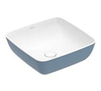 Villeroy & Boch Artis vasque à poser 417841BCW2 41x41cm, sans trou pour robinetterie, sans trop-plein, Ocean