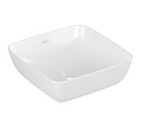 Villeroy & Boch Artis Vasque à poser 417841R1 41 x 41 cm, sans trou de robinetterie ni trop-plein, CeramicPlus Blanc