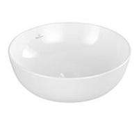 Villeroy & Boch Artis Vasque à poser 417943R1 43 x 43 cm, sans trop-plein, Blanc Alpin CeramicPlus