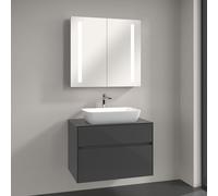 Villeroy & Boch Artis Vasque avec meuble sous-vasque Embrace, avec armoire de toilette My View 14, 417258R1+A95500FP+A4218000, My View 14