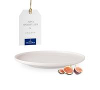 Villeroy & Boch - Assiette de dîner Afina en porcelaine premium, assiette pour plats principaux, Fabriquée en Allemagne, compatible lave-vaisselle et micro-ondes, empilable, blanche