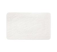 Villeroy & Boch - Manufacture Rock blanc Assiette multifonctions rectangulaire, assiette en porcelaine premium, résiste au lave-vaisselle, blanche