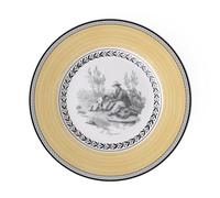 Villeroy & Boch - Audun Chasse Assiette À Dessert 22 Cm, Garanti Lave-Vaisselle, Compatible Micro-Ondes, Vaisselle, Petit-Déjener, Porcelaine Premium, Blanc/Gris/Jaune