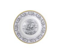 Villeroy & Boch Audun Ferme Assiette à dessert, 22 cm, Porcelaine Premium, Blanc/Gris/Jaune