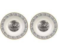 Villeroy & Boch Audun Ferme Assiette à salade, Porcelaine Premium, Blanc/Gris (Lot de 2)