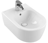 Villeroy et Boch Avento Bidet suspendu 54050001 Blanc, 37 x 53 cm, 1 trou de robinetterie, avec trop-plein