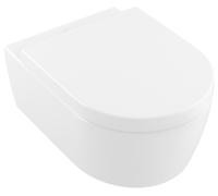 Villeroy & Boch Avento Combi-Pack, WC suspendu à à fond creux avec siège de WC, DirectFlush, suspendu, sortie horizontale, 370x530x315mm, 5656HR01, Couleur: Blanc