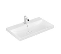 Villeroy & Boch Avento Meuble sous-lavabo 41568001 41568001 80 x 47 cm, Blanc Alpin, 1 trou de robinetterie, avec trop-plein