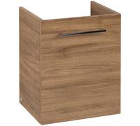 Villeroy & Boch Avento Meuble sous lavabo, 1 porte, charnières à droite, 430x514x384mm, poignée chrome brillant, A88701RH, Couleur: Chêne du Kansas