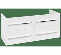 Villeroy & Boch Avento Meuble sous lavabo, 4 tiroirs, 1180x514x484mm, poignée chrome brillant, A89300VE, Couleur: Blanc brillant