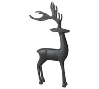 Villeroy & Boch - Black Xmas cerf Grand, 20 x 7 x 44,5 cm, décoration de Noël en métal, Noir