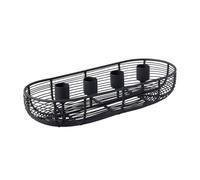 Villeroy & Boch - Black Xmas Couronne de l’Avent, 29 x 12 x 6 cm, décoration de Noël en métal, Noir