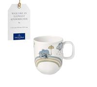Villeroy & Boch - Boho kids Walk like an elephant Grande tasse pour enfants avec anse, Tasse en porcelaine, Vaisselle pour enfants, Lavable au lave-vaisselle, Compatible micro-ondes