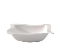 Villeroy & Boch - bol NewWave, pour salade et accompagnements, forme carrée, porcelaine premium, compatible lave-vaisselle et micro-onde, blanc, 33 cm