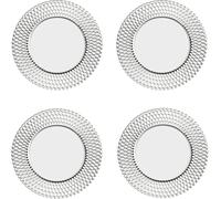 Villeroy & Boch Boston Lot de 4 assiettes de présentation en cristal transparent 32 x 32 cm