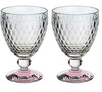 Villeroy & Boch - Boston Pearl verre à eau à pied aux éclats multicolores, résistant au lave-vaisselle, verre à eau, verre à jus de fruits, verre à boire, verre coloré, verre cristallin (Lot de 2)
