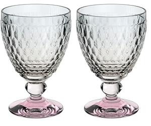 Villeroy & Boch - Boston Pearl verre à eau à pied aux éclats multicolores, résistant au lave-vaisselle, verre à eau, verre à jus de fruits, verre à boire, verre coloré, verre cristallin (Lot de 2)