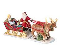 Villeroy & Boch - Christmas Toy’s Memory Traîneau, Figurine décorative en Porcelaine Dure, Convient pour Les Bougies Chauffe-Plat, Multicolore, 36 x 14 x 17 cm